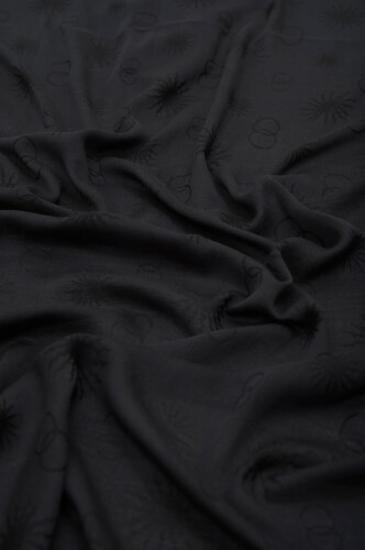 Sun Cotton Silk Shawl Black - 4