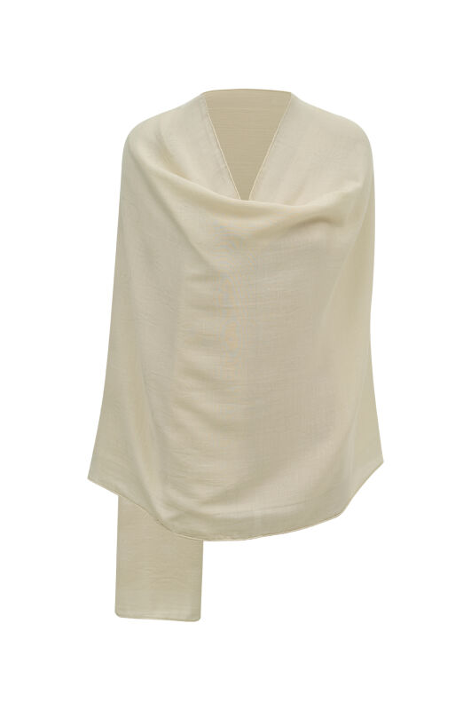 Sun Cotton Silk Shawl Cream - 4