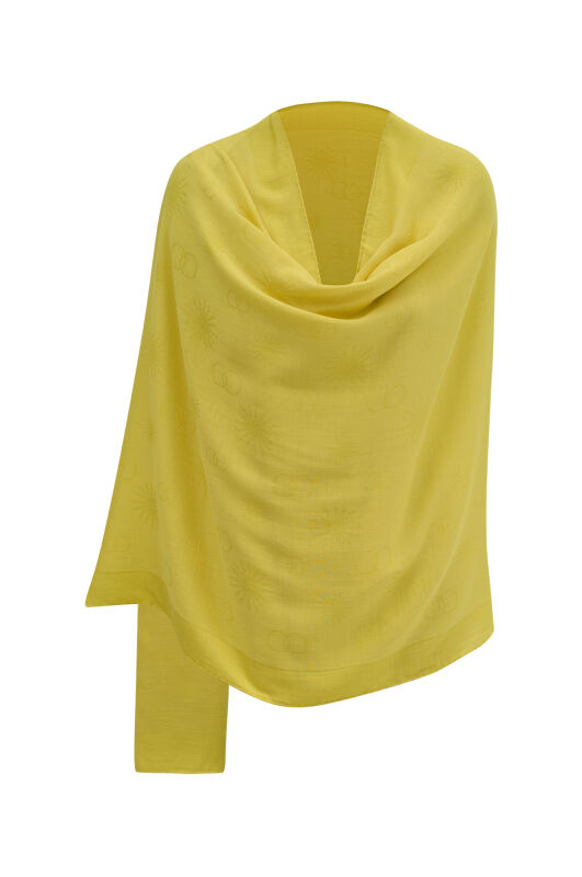 Sun Cotton Silk Shawl Yellow - 2