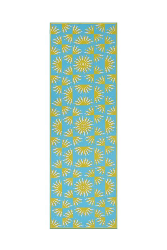 Sun Monogram Silk Shawl Green - 1