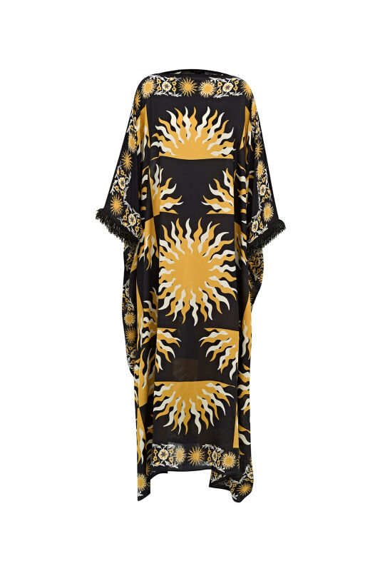 Sun Silk Caftan Black - 2