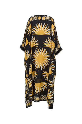 Sun Silk Caftan Black - 4