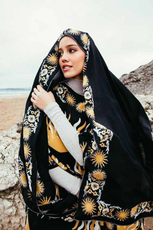 Sun Silk Caftan Black - 1