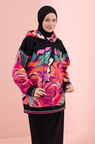 The Name of the Rose is Leyla Black Three Thread Sweatshirt - Imannoor