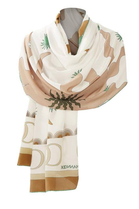 The Shadow Silk Shawl Green - 7