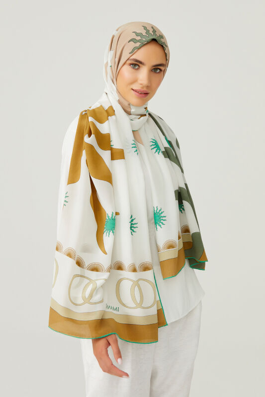 The Shadow Silk Shawl Green - 2