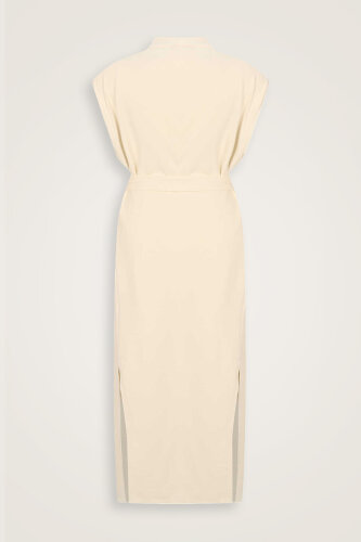 Three Thread White Long Vest - Imannoor (2)