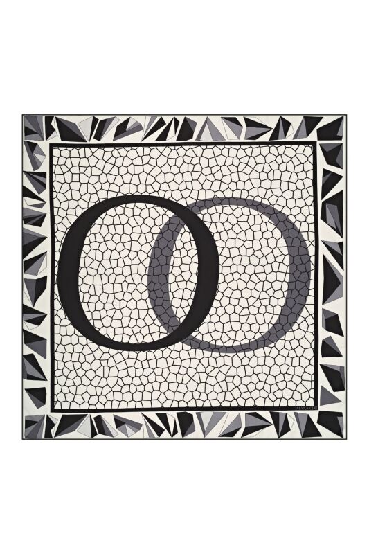 Triangle Noor Silk Scarf Black - 2