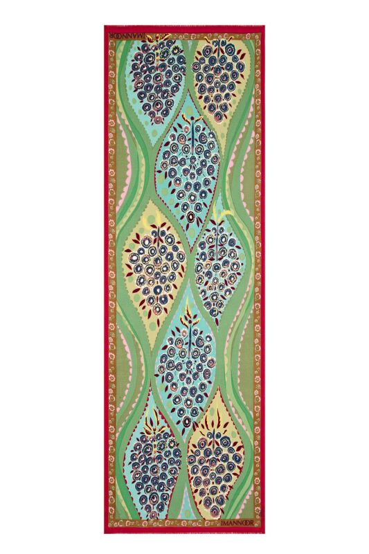 Tugba Wool Shawl Green - 1