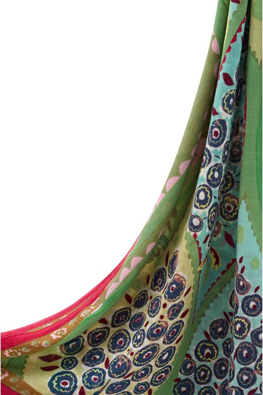 Tugba Wool Shawl Green - 5