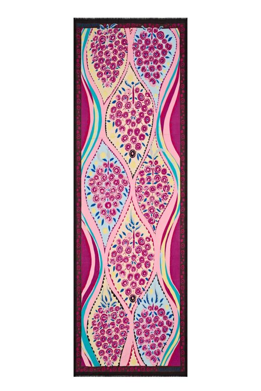 Tugba Wool Shawl Pink - 1