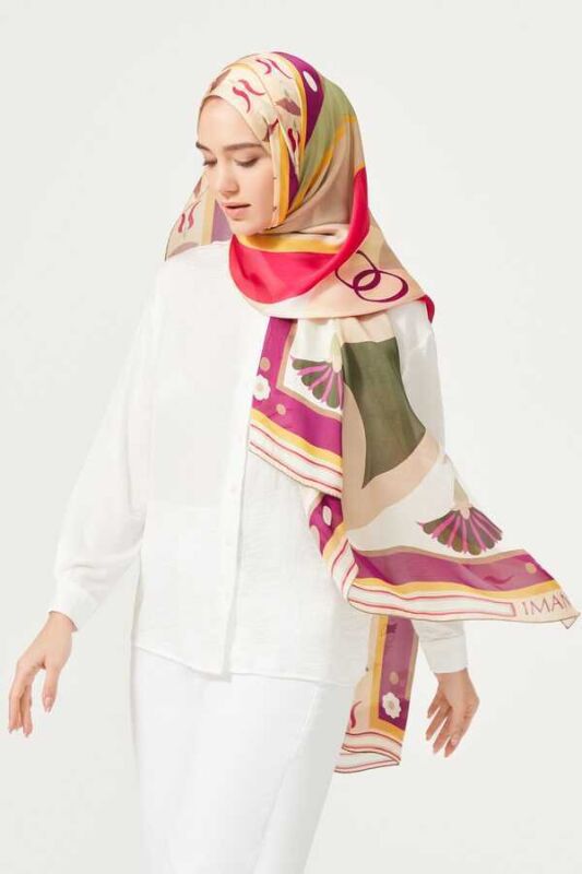 Tulip Chiffon Silk Shawl Green - 2