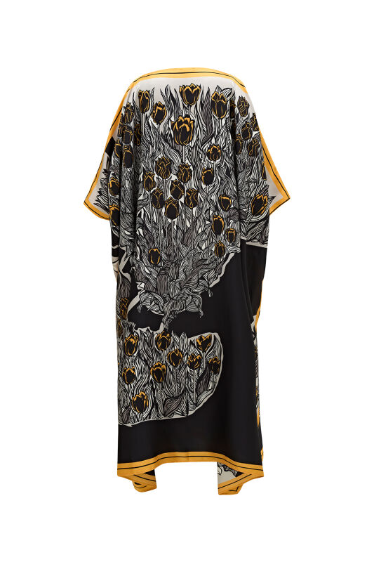 Tulips of Bosphorus Long Caftan Black - 4