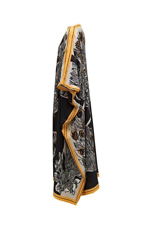 Tulips of Bosphorus Long Caftan Black - 6