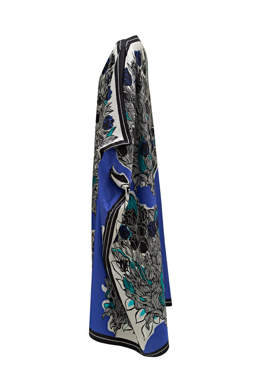 Tulips of Bosphorus Long Caftan Blue - 4