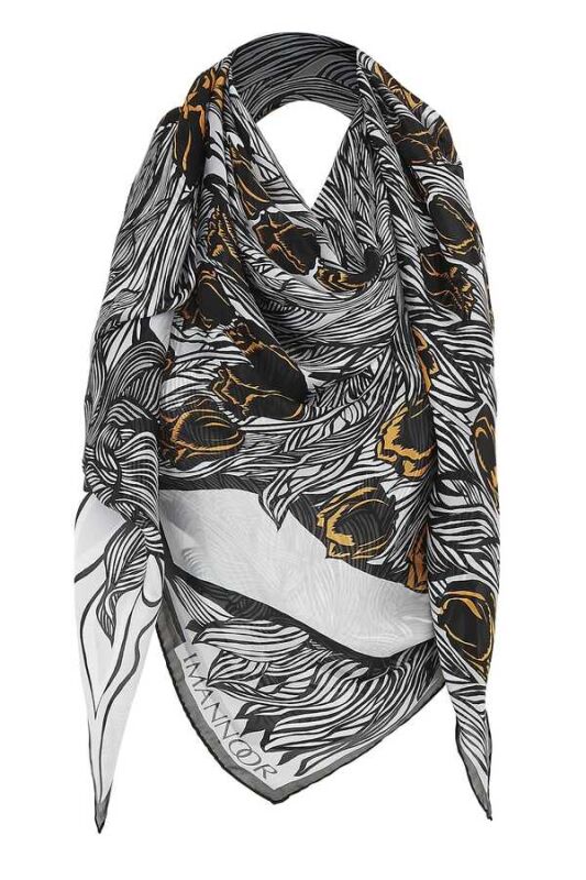 Istanbul Silk Shawl Black - 4