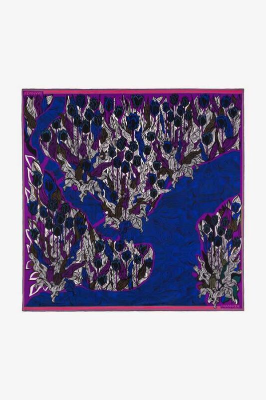 Istanbul Silk Shawl Fuchsia - 1