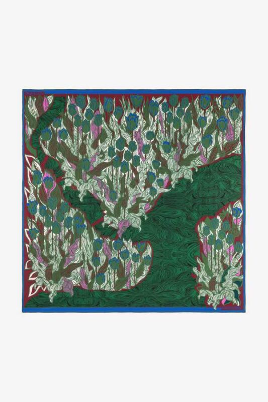 Istanbul Silk Shawl Green - 1