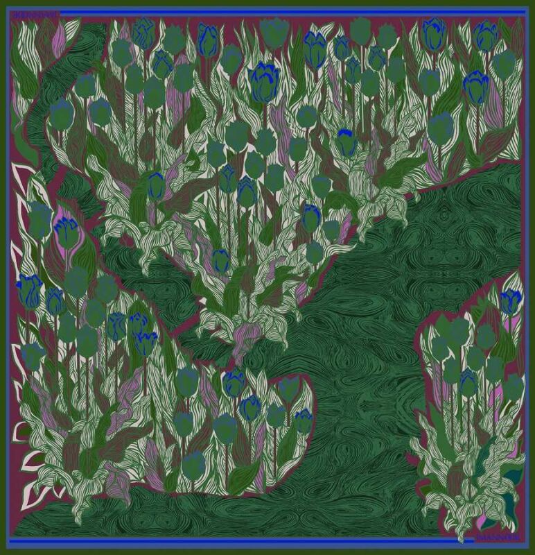 Istanbul Silk Shawl Green - 5
