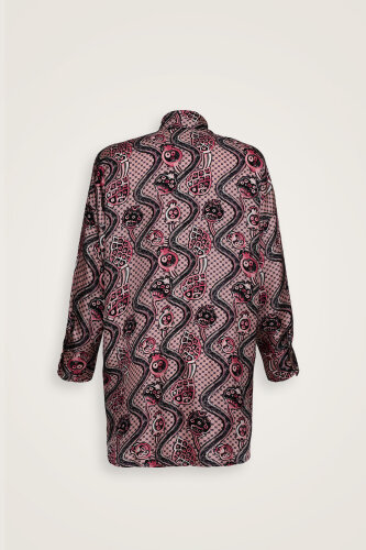  Tutti Frutti Pembe İpek Gömlek Pijama - Imannoor (1)