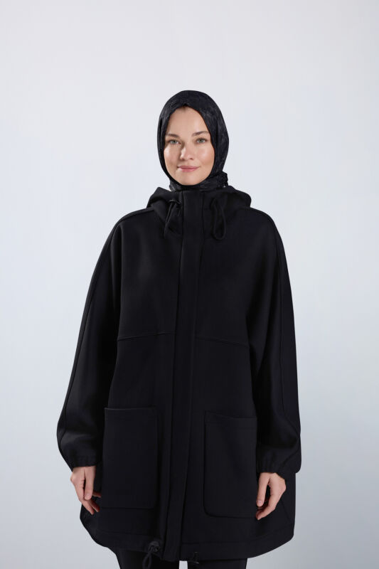 Two-Tone Black Coat - 6