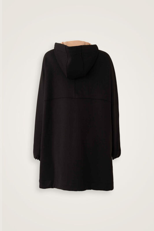 Two-Tone Black Coat - 4