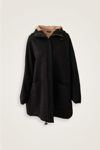 Two-Tone Black Coat - Imannoor (1)