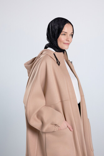 Two Tone Light Brown Coat - 6