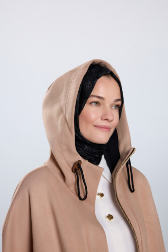 Two Tone Light Brown Coat - 3