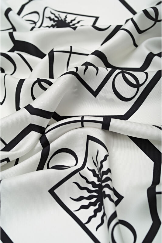 Vitrail Silk Scarf White - 2