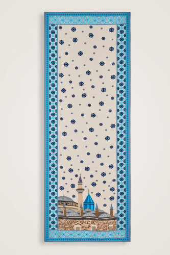 Vuslat Mavi Floş Viskon Şal 70x210 70x210 - Imannoor (1)