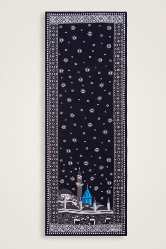 Vuslat Siyah Floş Viskon Şal 70x210 - Imannoor (1)