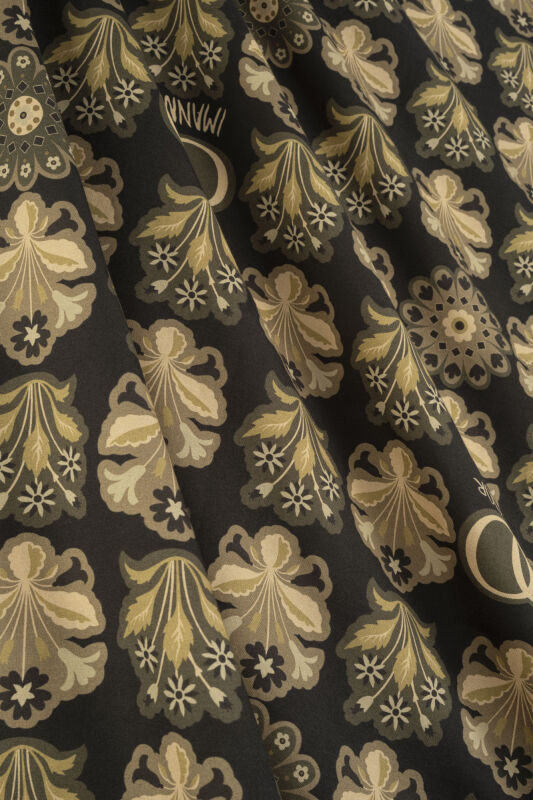 Wildflower Coffee Cotton Silk Scarf - 4