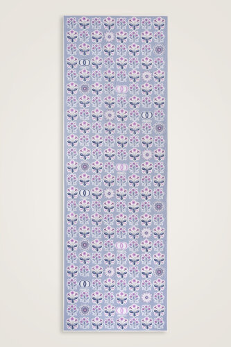 Wildflower Grey-Plum Cotton Silk Scarf - Imannoor (1)