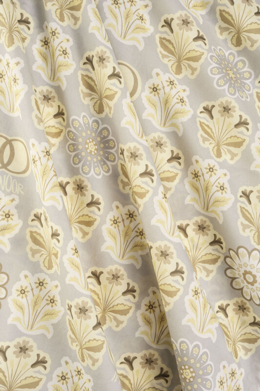 Wildflower Yellow Cotton Silk Scarf - 4