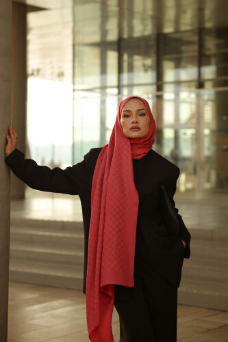 Window Lattice Pomegranate Flower Ramy Jacquard Shawl 