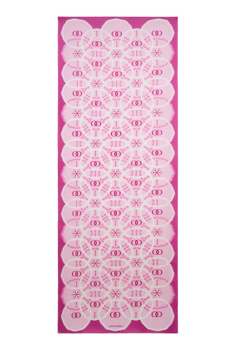 Yıldızlı Gece Pembe Floş Viskon Şal 70x210 - Imannoor (1)