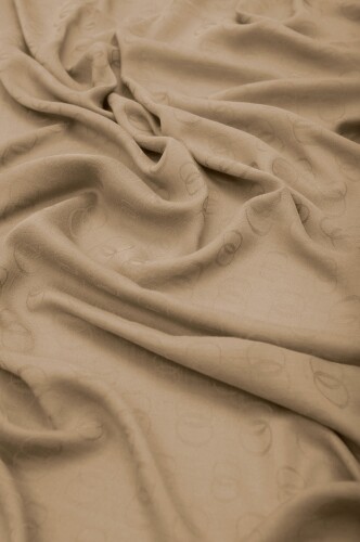 Zincir Desen Bej Pamuk İpek Şal 70x210 - Imannoor (4)