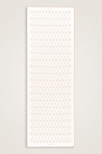 Zincir Logo Beyaz Pamuk Floş Şal 70x210 - Imannoor (2)