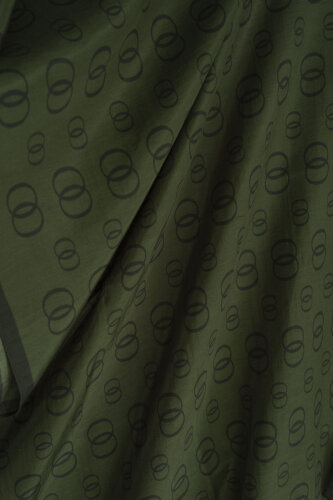 Zincir Logo Haki Pamuk Floş Şal 70x210 - Imannoor (4)